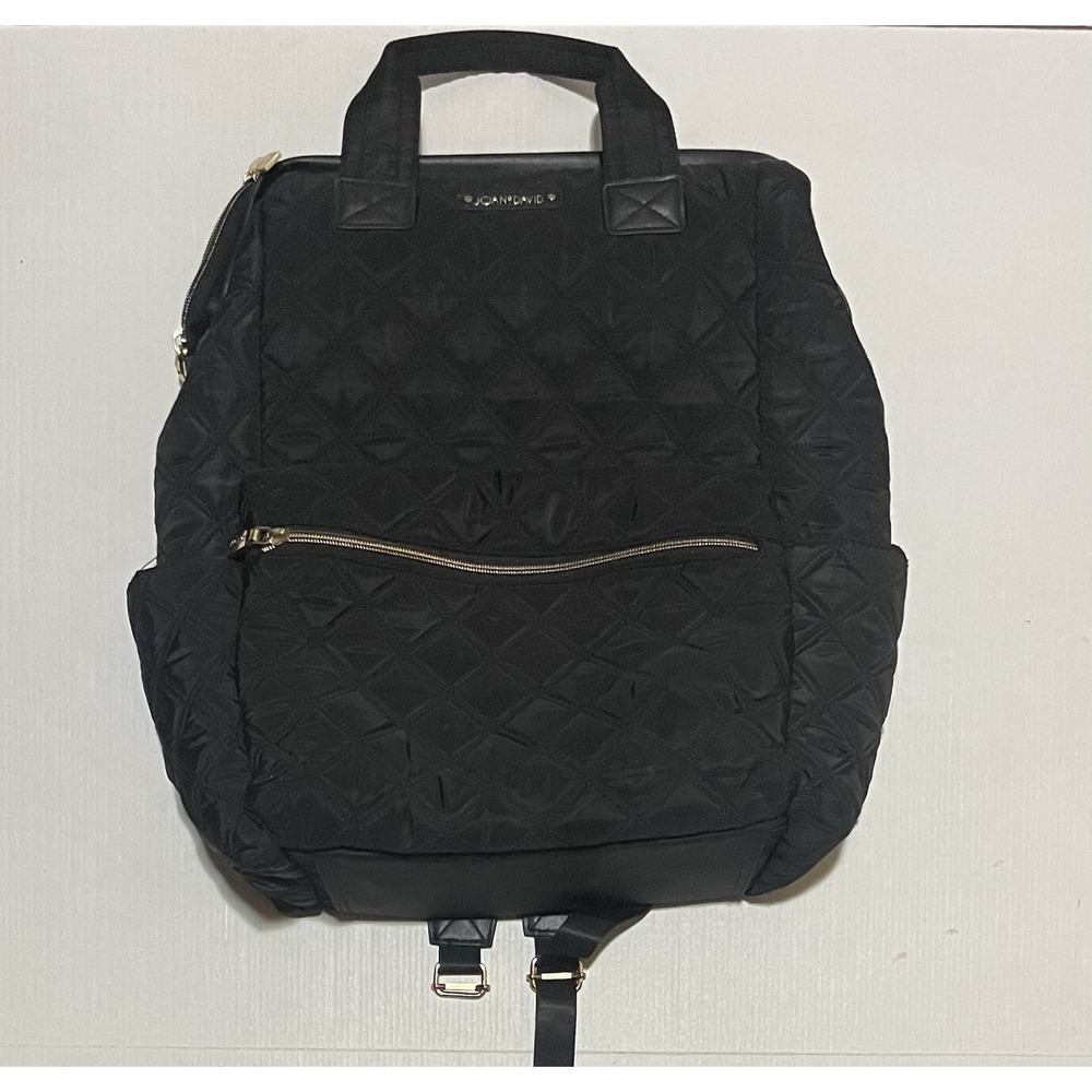Joan & David Backpack Womens Large Black Nylon Laptop Travel Work Bag